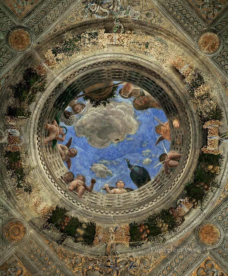 天井オキュラス ルネッサンスの画家アンドレア・マンテーニャ油絵